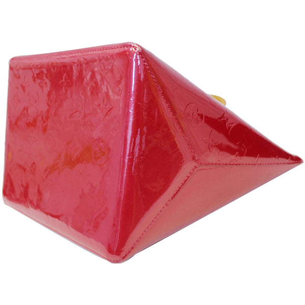 LOUIS VUITTON Bellevue PM Vernis Leather Satchel Bag Pomme D'Amour