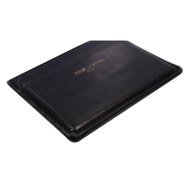 YVES SAINT LAURENT Smooth Leather Card Holder Black