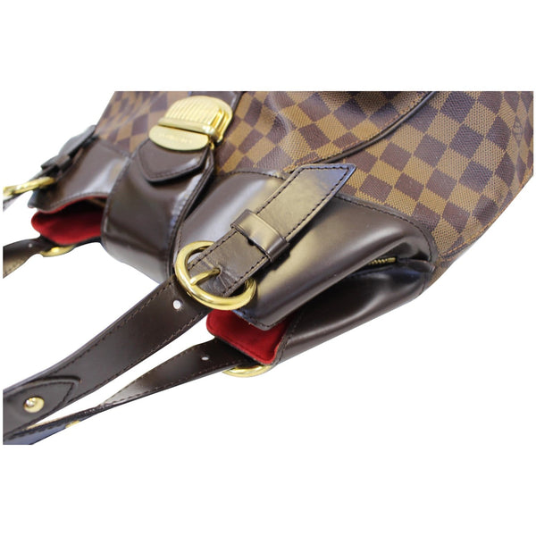 LOUIS VUITTON Sistina GM Damier Ebene Shoulder Handbag Brown-US