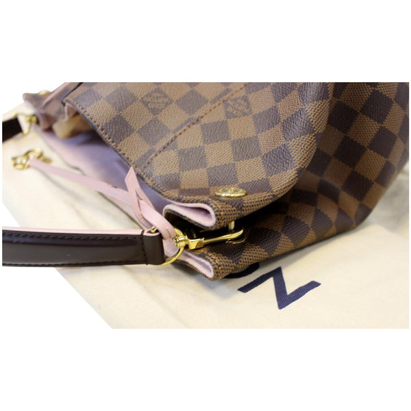 LOUIS VUITTON Caissa Damier Ebene Hobo Bag Rose Ballerine-US