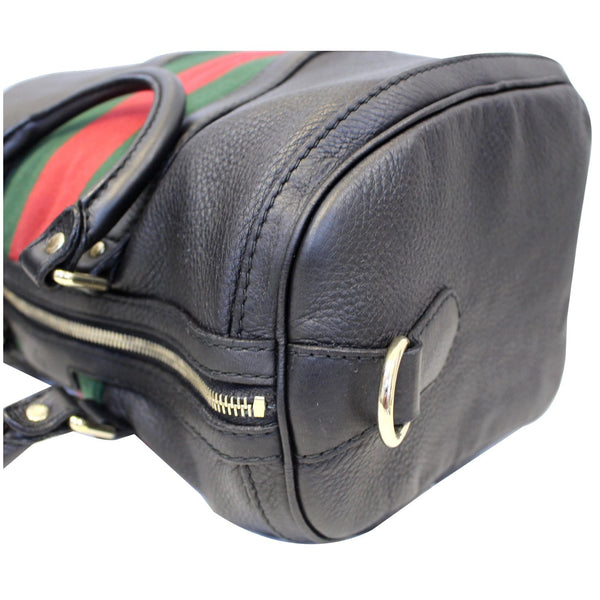 Gucci Web Medium Leather Bag | Left corner view