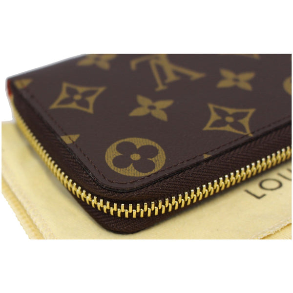 LOUIS VUITTON Clemence Monogram Canvas Wallet Brown