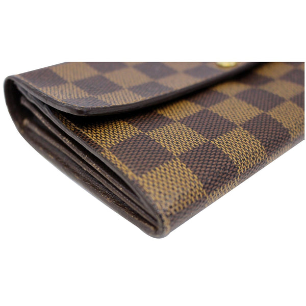 LOUIS VUITTON Sarah Damier Ebene Wallet Brown