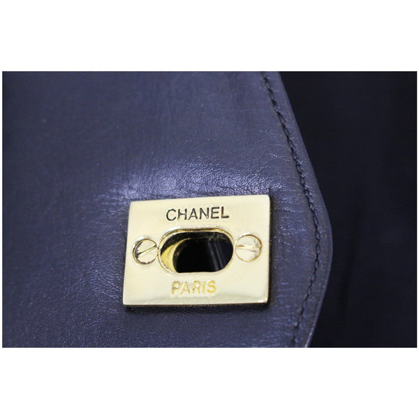CHANEL VINTAGE Logo Plaque Bum Bag Black-US
