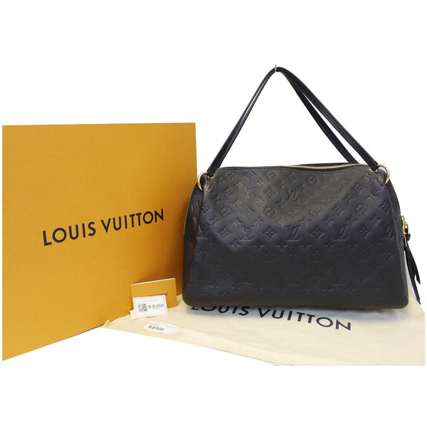 LOUIS VUITTON Ponthieu MM Monogram Empreinte Leather Shoulder Bag Black