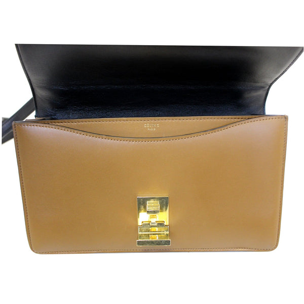 CELINE Bicolor Calfskin Leather Medium Case Shoulder Bag-US