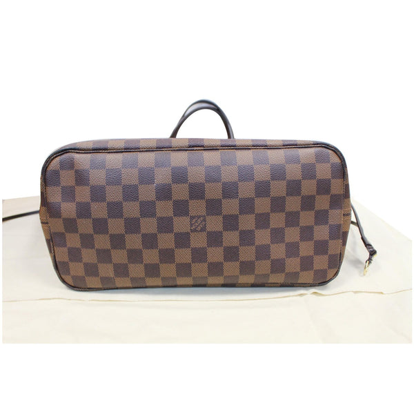 LOUIS VUITTON Neverfull MM Damier Ebene Tote Shoulder Bag Brown