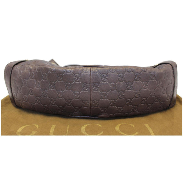 GUCCI Abbey Medium Leather Tote Shoulder Bag Dark Brown-US