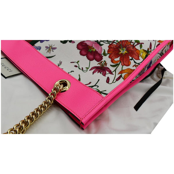 GUCCI Floral Rajah Large Canvas Leather Tote Bag Multicolor 537219