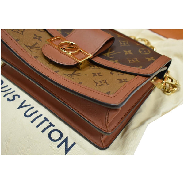 LOUIS VUITTON Dauphine MM Monogram Reverse Canvas Shoulder Bag Brown