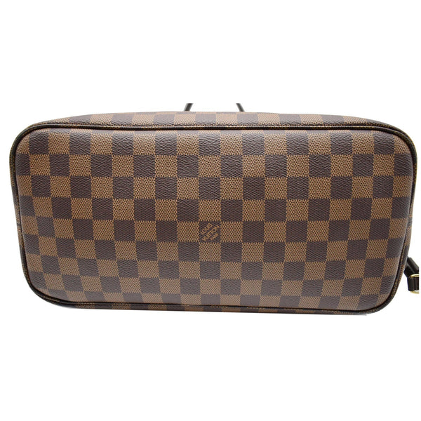 LOUIS VUITTON Neverfull MM Damier Ebene Tote Bag Brown