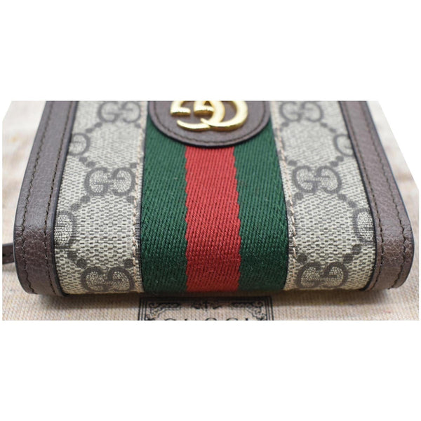 GUCCI Ophidia GG Card Case Wallet Beige