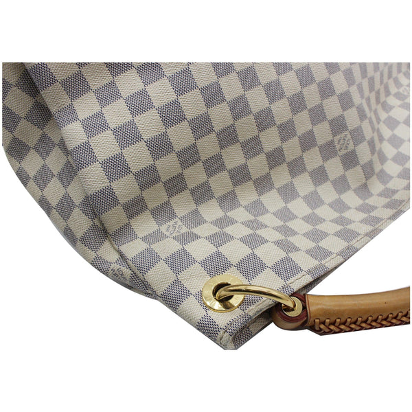 LOUIS VUITTON Artsy MM Damier Azur Shoulder Bag White