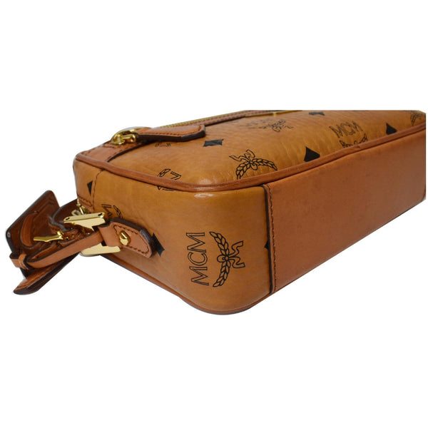MCM Small Heritage Line Camera Crossbody Bag Cognac