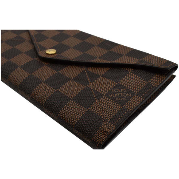 LOUIS VUITTON Long Origami Damier Ebene Wallet Brown