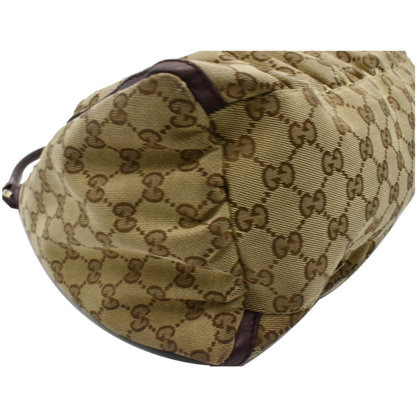 GUCCI D Ring Large Monogram Hobo Bag Brown 189833