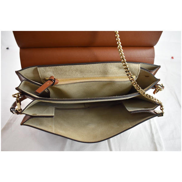 CHLOE Faye Medium Leather Shoulder Bag Brown