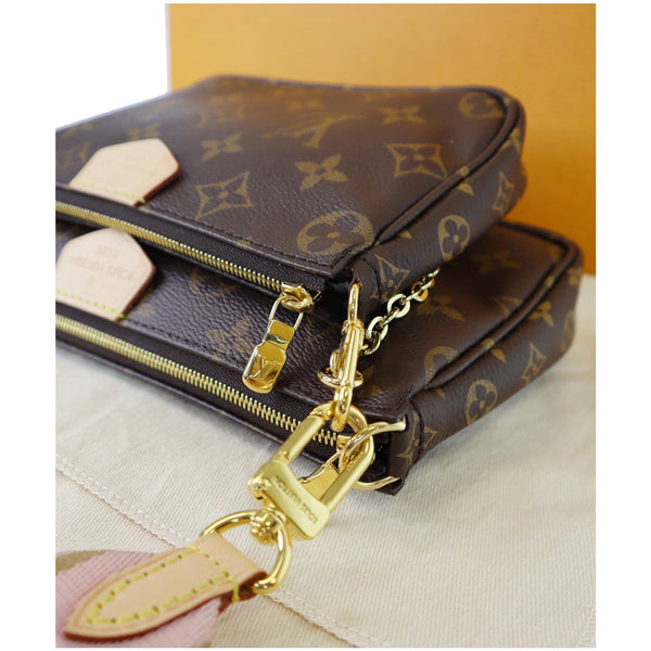 LOUIS VUITTON Multi Pochette Accessories Monogram Canvas Shoulder Bag Pink