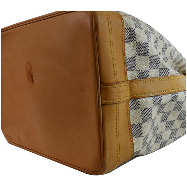 LOUIS VUITTON Large Noe Damier Azur Shoulder Bag Brown