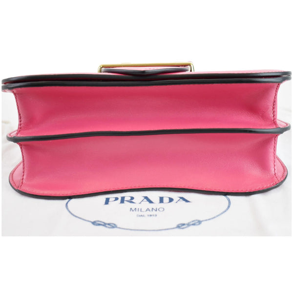 PRADA City Sidonie Small Leather Crossbody Bag Magenta