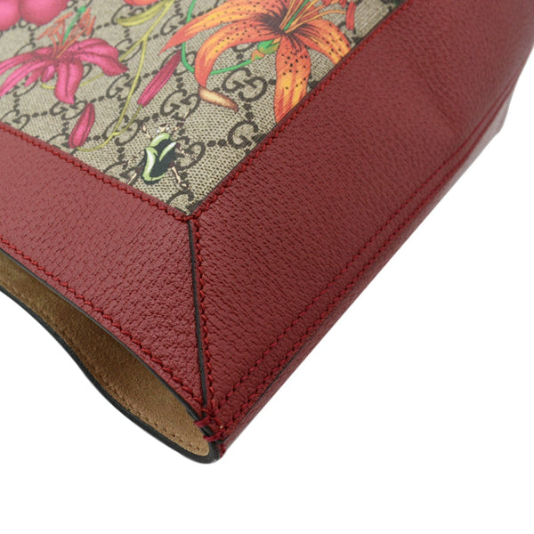 GUCCI Ophidia GG Flora Medium Tote Bag Red 547947