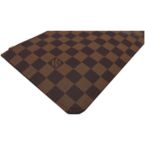 LOUIS VUITTON Pochette Wristlet Pouch Damier Ebene Neverfull MM Brown