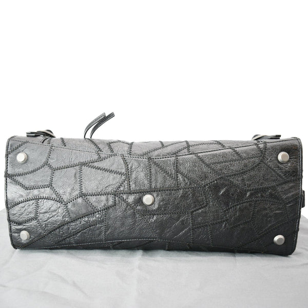 BALENCIAGA Neo Classic Patchwork Leather Top Handle Shoulder Bag Balck