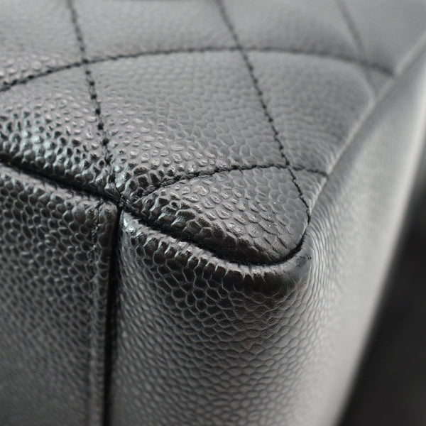 CHANEL Grand Shopping GST Caviar Leather Tote Bag Black