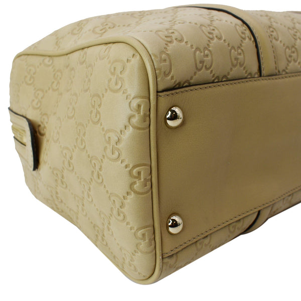 GUCCI Small Britt Guccissima Leather Satchel Bag Beige 170010