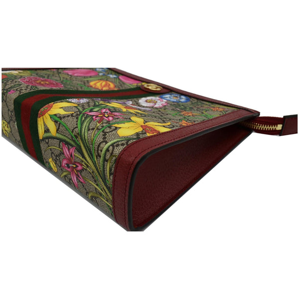Gucci Ophidia GG Floral Canvas Pouch Bag Red - Shop now