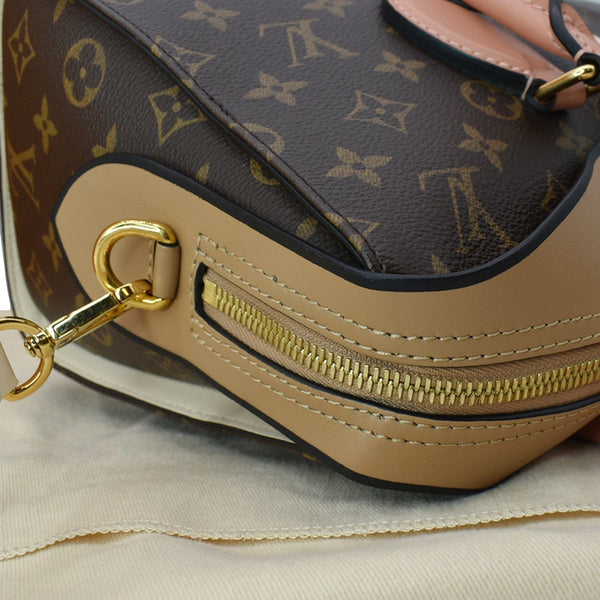 LOUIS VUITTON Tuileries Monogram Canvas Shoulder Bag Sesame Peach Creme