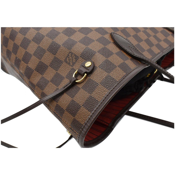 LOUIS VUITTON Neverfull MM Damier Ebene Tote Bag Brown