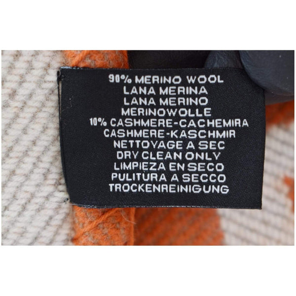 HERMES Avalon Throw Wool Blanket Orange