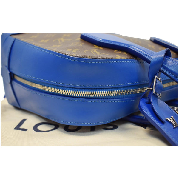 LOUIS VUITTON Dora MM Monogram Canvas Shoulder Bag Blue