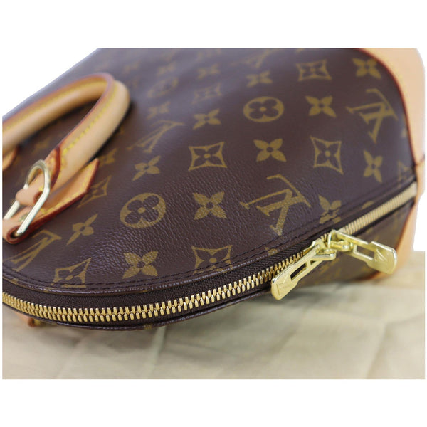 LOUIS VUITTON Alma Monogram Canvas Satchel Bag Brown