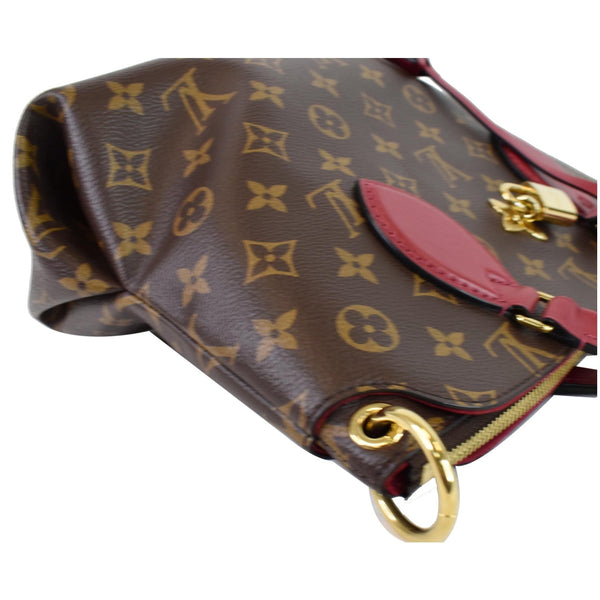 LOUIS VUITTON Flower Zipped PM Monogram Canvas Tote Bag Lie De Vin