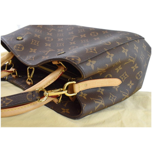 LOUIS VUITTON Montaigne MM Monogram Canvas Shoulder Bag Brown