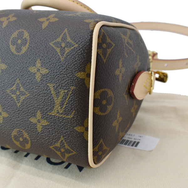 LOUIS VUITTON Speedy Bandouliere 20 Monogram Canvas Crossbody Bag Brown
