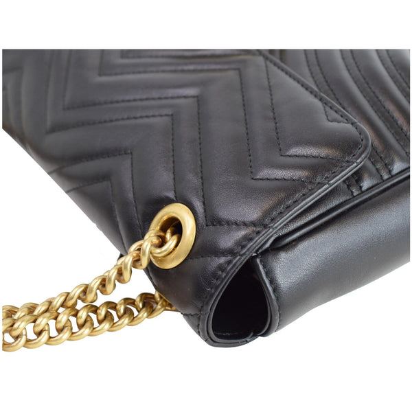 GUCCI GG Marmont Medium Matelasse Shoulder Bag Black 443496