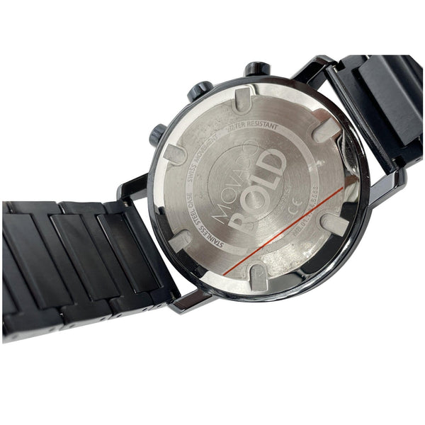 MOVADO Bold Evolution 3600683 Chronograph Quartz SS Watch Blue Dial 42mm