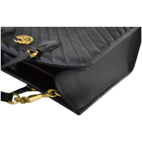 GUCCI GG Marmont Medium Matelasse Leather Tote Bag Black 627332