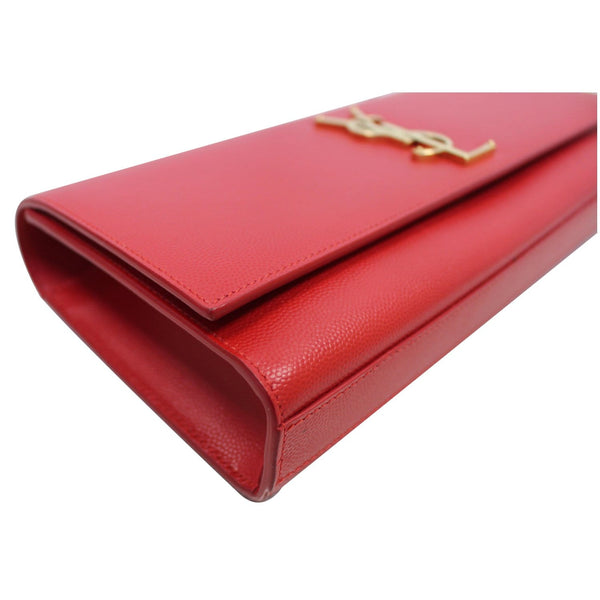 YVES SAINT LAURENT Cassandre Grain De Poudre Clutch Red