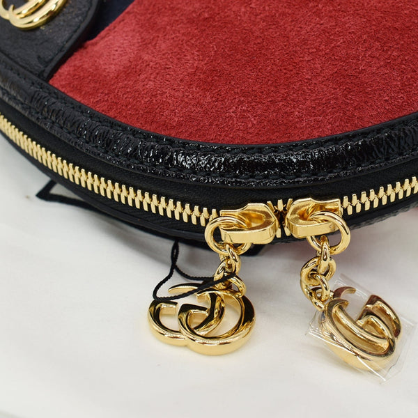 GUCCI Ophidia GG Small Suede Shoulder Bag Red 499621