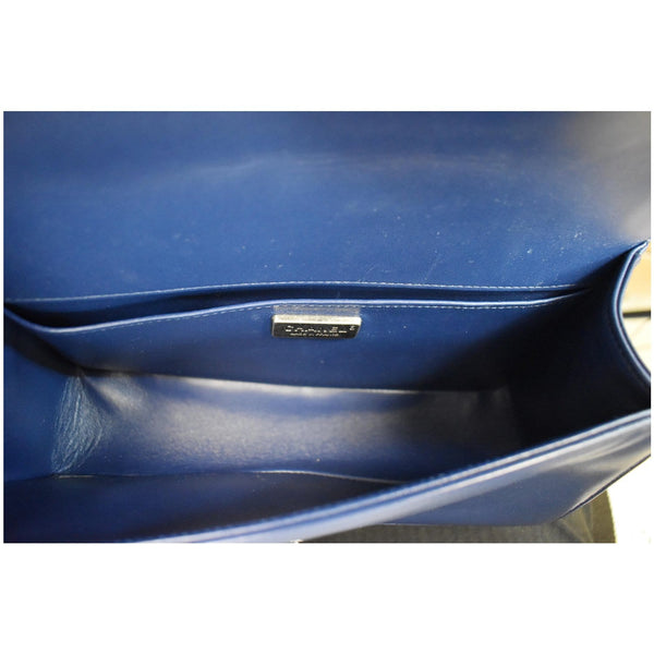 Chanel Mosaic Large Boy Quilted Lambskin Shoulder Bag interior