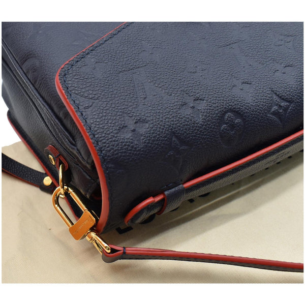 LOUIS VUITTON Metis Pochette Empreinte Leather Crossbody Bag Navy Blue