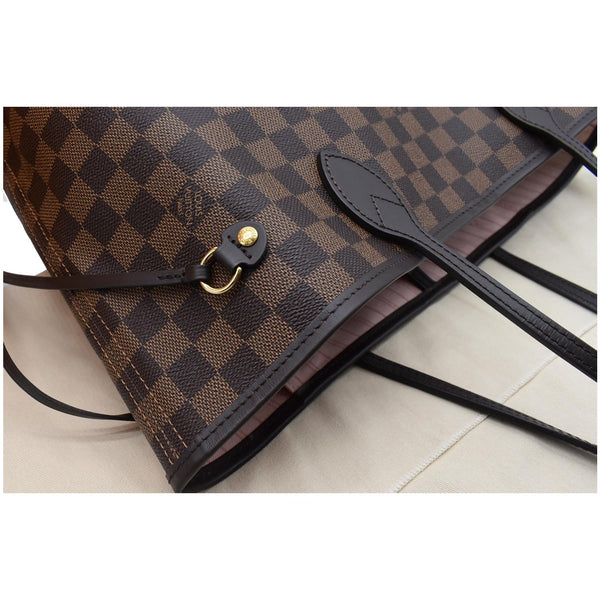 LOUIS VUITTON Neverfull MM Damier Ebene Tote Bag Brown