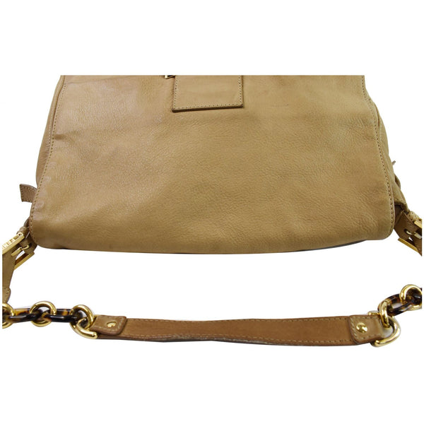 FENDI Mama Forever Large Flap Leather Shoulder Bag Yellow