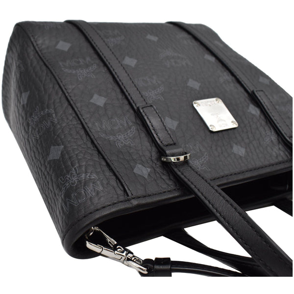 MCM Worldwide Mini Toni Visetos Canvas Tote Bag Black