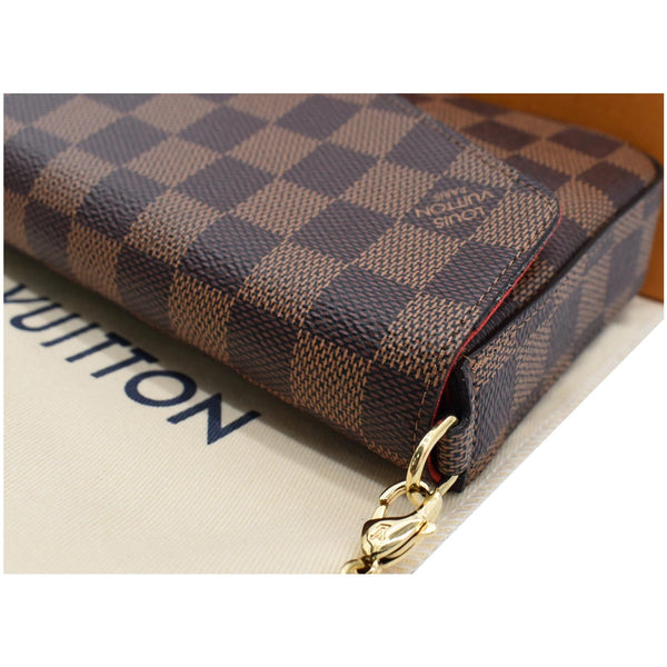 LOUIS VUITTON Pochette Felicie Monogram Canvas Crossbody Bag Brown