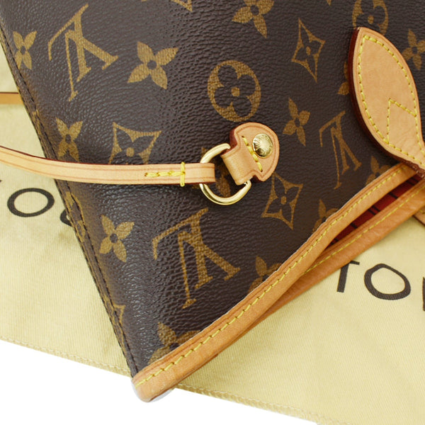 LOUIS VUITTON Neverfull MM Monogram Canvas Tote Bag Brown